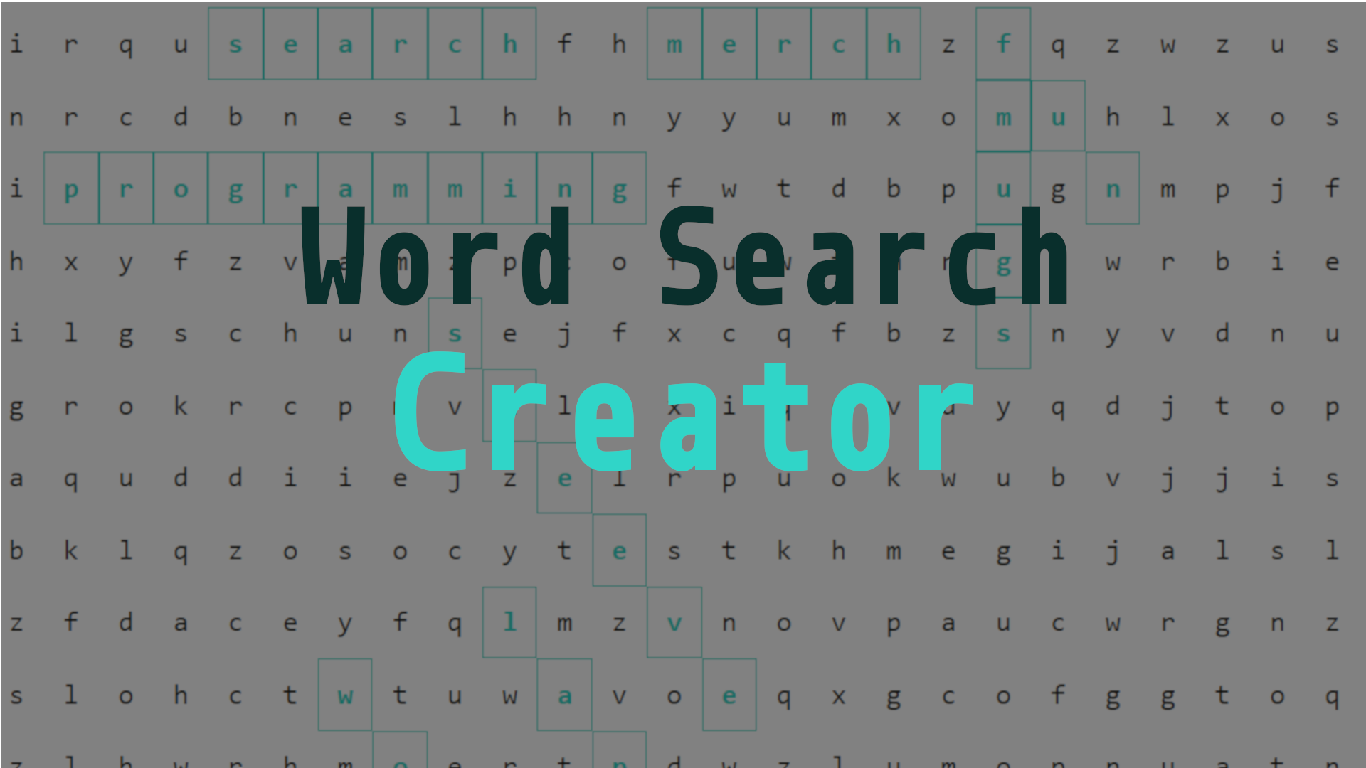 wordfind creator